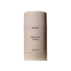 PHLUR Vanilla Skin deodorant packaging, sleek design signaling all-day freshness.