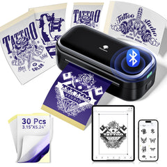 Phomemo TP31 tattoo printer on-the-go for quick, precise stencils during events.