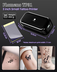 Phomemo TP31 inkless thermal transfer creates clean, smudge-free stencils.
