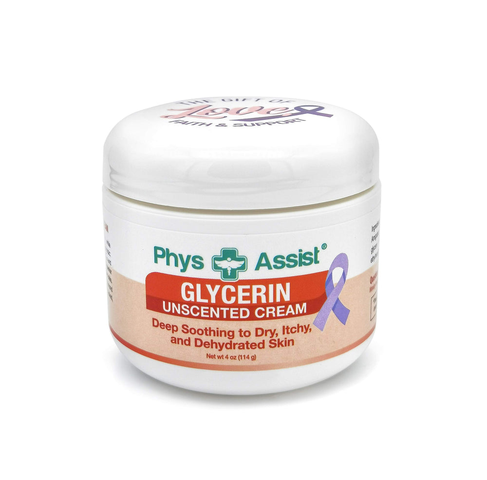 PhysAssist glycerin unscented moisturizer jar for fragrance-free hydration