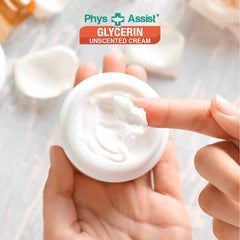 PhysAssist moisturizer texture close-up illustrating non-greasy absorption