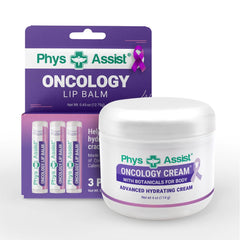 PhysAssist Oncology Cream ingredients bottle with lavender-calendula-peppermint for soothing care