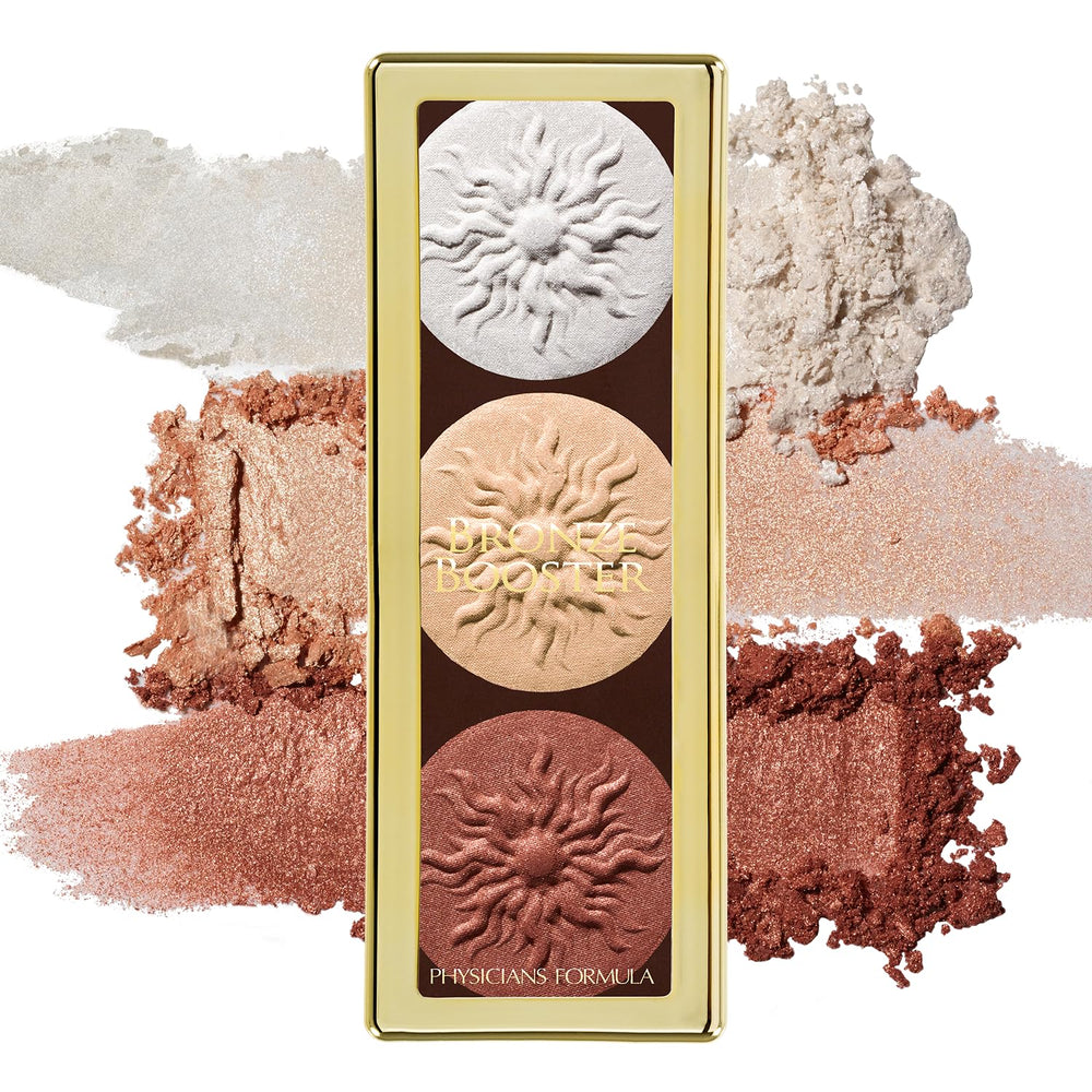 Physicians Formula Bronze Booster Palette swatches for blendable contour and glow