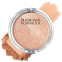 Physicians Formula Mineral Wear powder compact with mirror for on-the-go touch-ups and a natural satin finish.