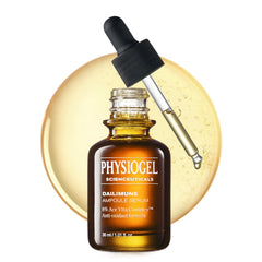 PHYSIOGEL Vitamin C serum bottle delivers a radiant, hydrated glow.