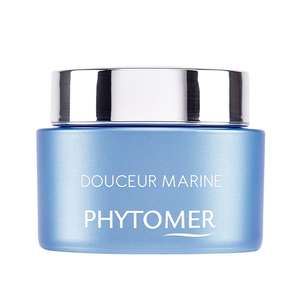 Phytomer Douceur Marine bottle pour shows soothing hydration for sensitive skin.