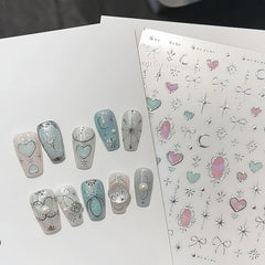 Secure-fit nail stickers reduce lifting for longer wear.