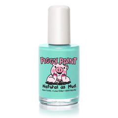 Piggy Paint Sea Ya Later bottle showcases a seafoam green shade for kid-safe manicures.
