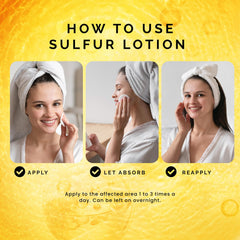 Pili Natural Pili Sulfur Lotion being applied to the face for a matte finish.