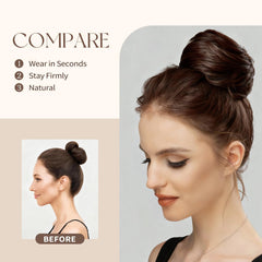 PineHalo natural blend with own hair for effortless daily wear.