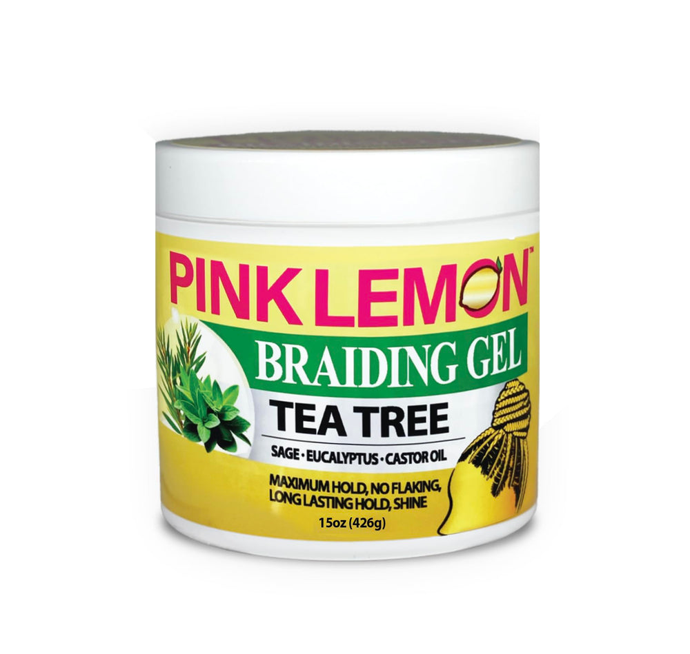 PINK LEMON Braiding Gel with Tea Tree delivering maximum hold for braids