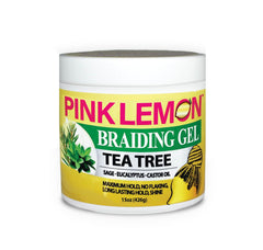 PINK LEMON Braiding Gel with Tea Tree delivering maximum hold for braids