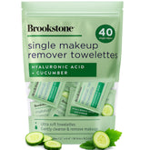 Pink Sky Brookstone wipes pack shown for travel-friendly, gentle cleansing.