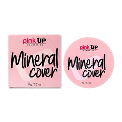 Pink Up Mineral Cover compact powder packaging shows sleek design and travel-friendly size.