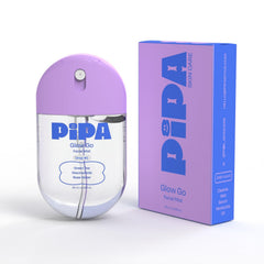 Pipa Glow Go facial mist bottle providing light hydration for daily refreshment.