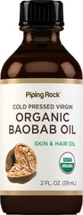 Piping Rock Baobab Oil bottle pour for easy daily application on skin and hair