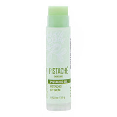 Pistachio Oil Lip Balm application shows natural gloss and soft lips