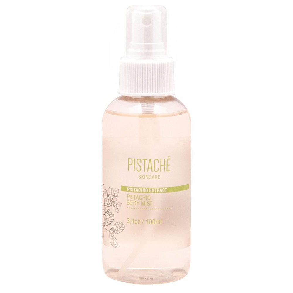 Pistaché Skincare Pistachio Oil Body Mist bottle, hydrating and refreshing daily.