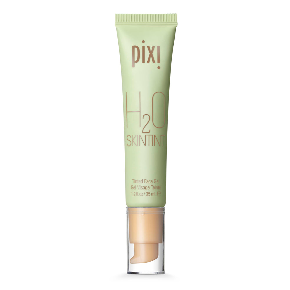 Pixi H2O SkinTint packaging in-hand, compact jar ideal for on-the-go hydration