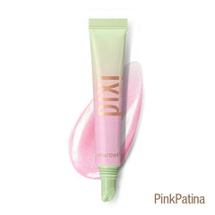 Close-up of Pixi LipTone PinkPatina bottle showing glassy finish and color hint.