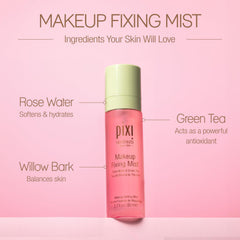 Pixi Makeup Fixing Mist rose-water infusion close-up promotes hydration
