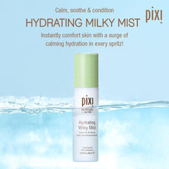 Pixi Milky Mist spritz on the face for instant refreshment.