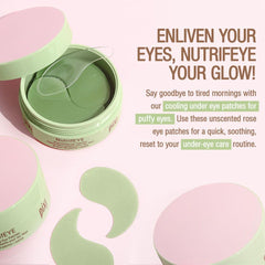 Pixi NutrifEYE rose under-eye patch close-up showing soothing hydration