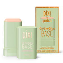 Pixi On-the-Glow Base packaging shown for easy on-the-go use
