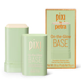 Pixi On-the-Glow Base packaging shown for portable hydration during touch-ups
