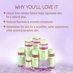 Pixi Retinol Tonic on face and neck for balanced refresh