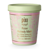 Pixi Rose Remedy Mask jar closeup showing creamy jelly texture for hydration.