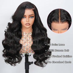 Pizazz Brazilian body wave human hair offers soft texture and comfortable wear.