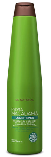 Placenta Life Be Natural Hydra Macadamia conditioner bottle for deep hydration for dry hair.