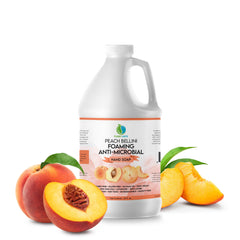 Plainly Earth antimicrobial hand soap Peach Bellini bottle for everyday gentle cleansing.