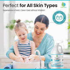 Kitchen and bathroom use with Plainly Earth antimicrobial hand soap