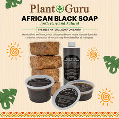 Plant Guru African Black Soap Paste face-application, gentle cleansing for daily routines.