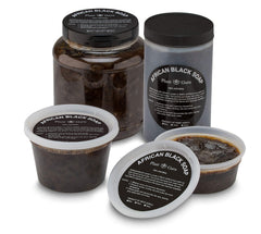 Plant Guru African Black Soap Paste ingredients highlighted, natural skincare for sensitive skin.