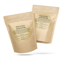 Plant Guru cocoa butter bar texture in hands ready for melting