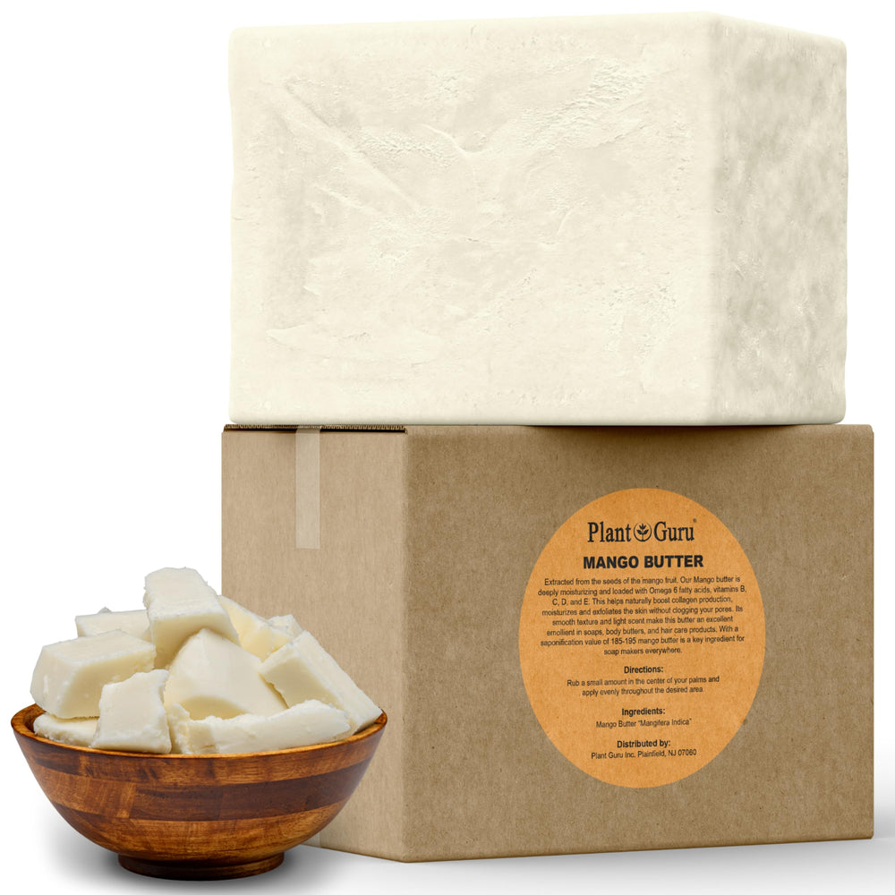 Plant Guru Mango Butter bulk 5lbs packaging for DIY skincare