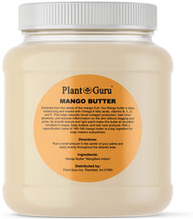 Plant Guru mango butter bulk jar shows a versatile skin and hair care base