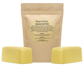 Plant Guru Raw Cocoa Butter bar front label showing pure, premium quality.