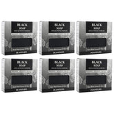 Plantlife Black 6-Pack Bar Soap packaging shows gift-ready presentation.