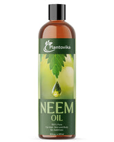 Plantovika Pure Neem Oil bottle for skin and hair conditioning and plant care.