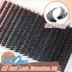 Pleell 80D dense volume lashes provide fuller, lightweight look.