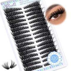 Pleell Lash Clusters Cat Eye 80D for dramatic definition and easy DIY wear.