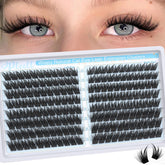 Pleell manga lash clusters spikes left eye for a precise winged-cat look.