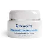 Plexaderm Daily Face Moisturizer bottle for deep hydration across skin types.