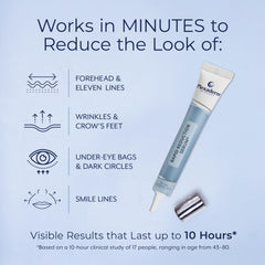 Texture close-up shows satin finish after applying Plexaderm serum.