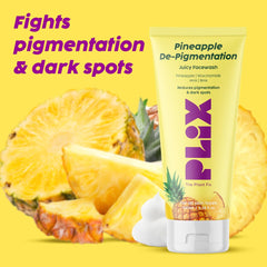 PLIX Pineapple extract close-up highlighting fruit enzymes for gentle cleansing.