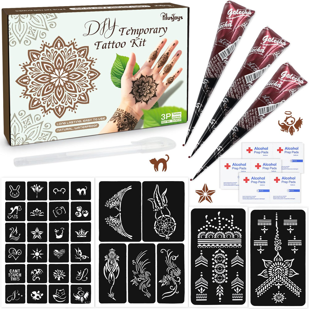 PllusJoys brown tattoo cones ready for precise, long-lasting body art